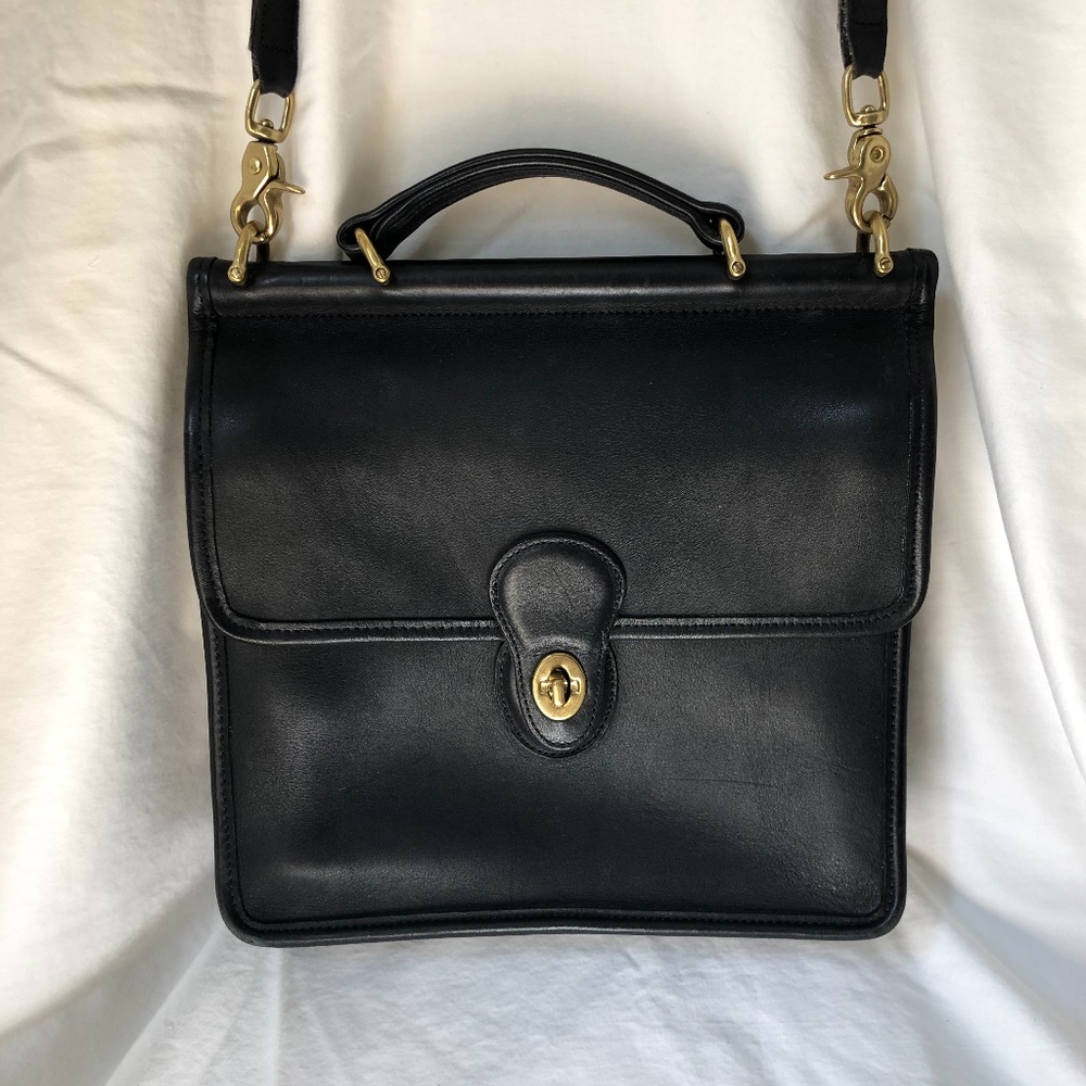 Coach Willis Vintage Black Leather 9927 Crossbody